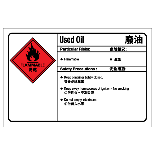 化學類安全標誌貼紙 CL07 印刷服務