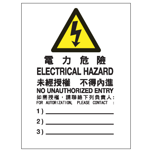 危險警告類安全標誌貼紙 W44 印刷服務