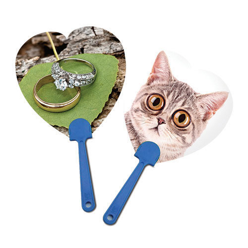 心形 PVC 膠扇廣告扇印刷