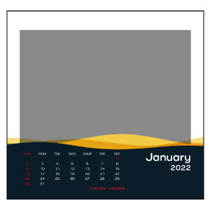 DSA09 6x7座枱月曆 (2022 快速落單月曆) 設計 A 一月