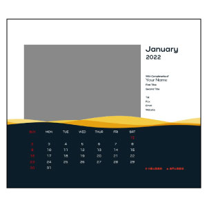 DSA11 迷你座枱月曆 (2022 快速落單月曆) 設計 A 一月