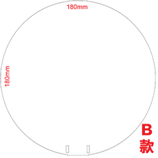 B 款紙扇（廣告扇）刀模預覽圖