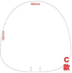 C 款紙扇（廣告扇）刀模預覽圖