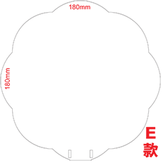 E 款紙扇（廣告扇）刀模預覽圖