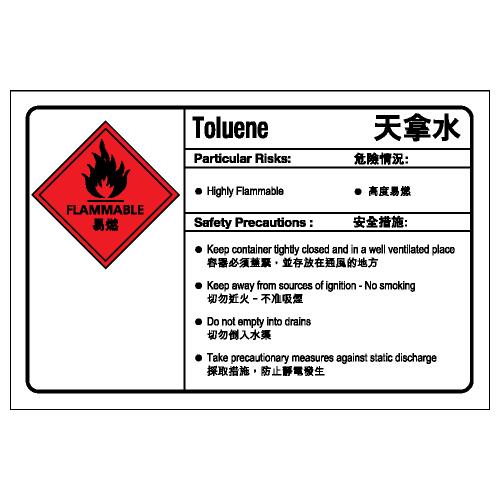 化學類安全標誌貼紙 CL05 印刷服務